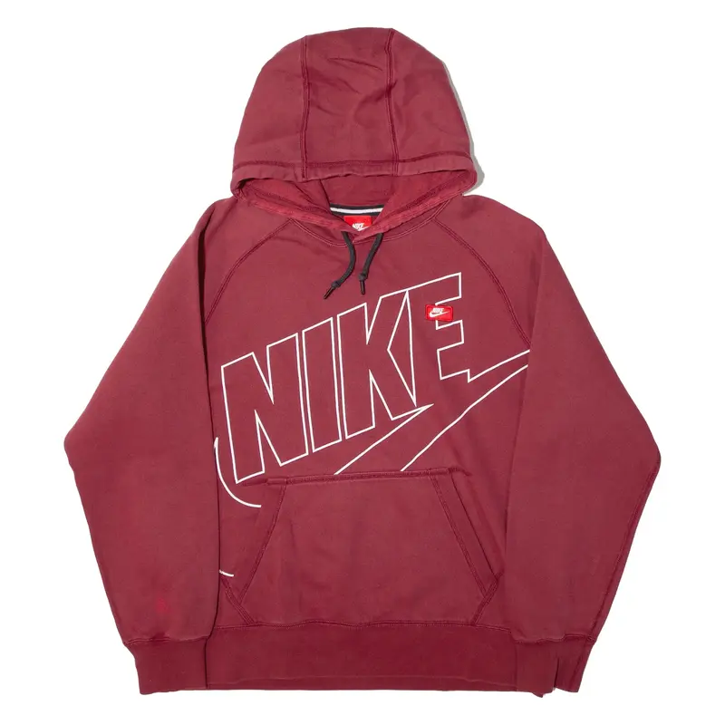 NIKE Mens Maroon Hoodie L