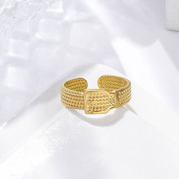 304 Stainless Steel Open Cuff Rings for Women