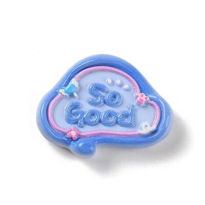 Cloud Cartoon Word So Good Opaque Resin Decoden Cabochons