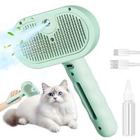 Cat Steam Brush, 3 in 1 Pet Spray Hair Removal Comb for Shedding & Grooming, Water Brush for Cats Dogs Small Animals Long Sho...
