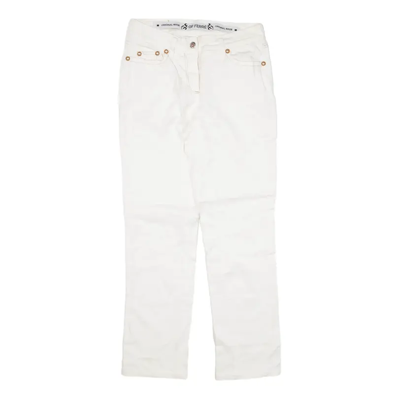 GF FERRE Jeans White Denim Regular Straight Womens W28 L27