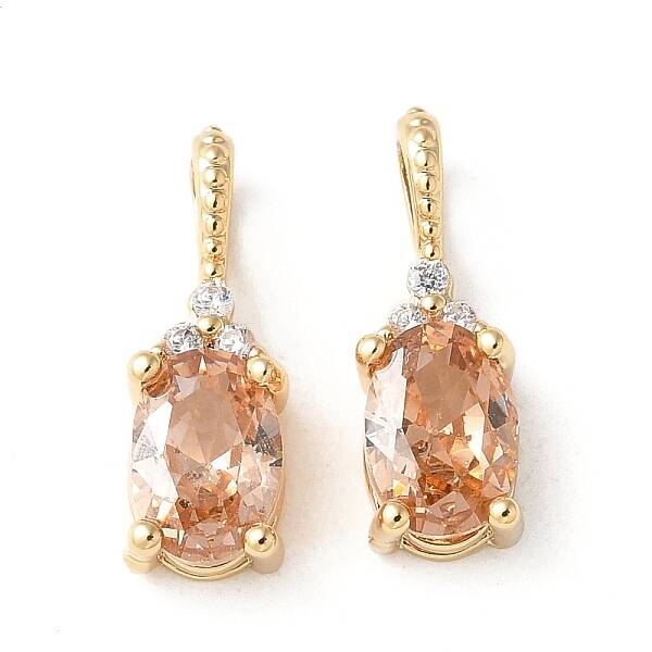 Brass Micro Pave Cubic Zirconia Pendants