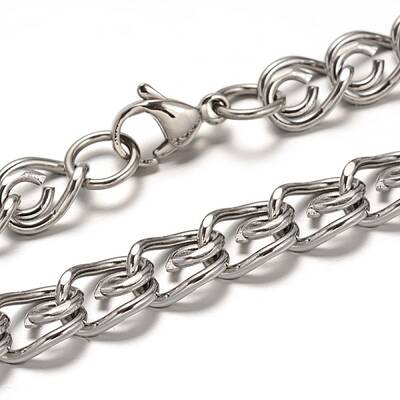 Non-Tarnish 304 Stainless Steel Twisted Chain Necklaces