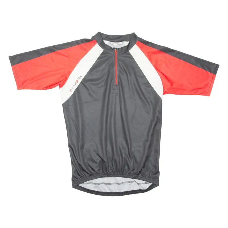 XTREME@TEX Cycling Mens Jersey Black 3/4 Sleeve 1/4 Zip XL