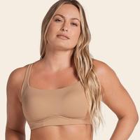 Leonisa Everyday Light Wireless Bra with Support - Comfortable Back Smoothing Bras for Women Fabric Flat Womenswear Adjustabl...