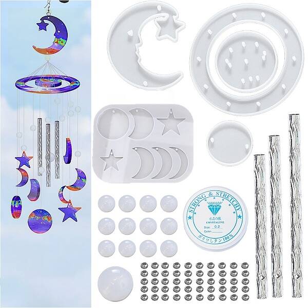 DIY Moon & Star Wind Chime Making Kits