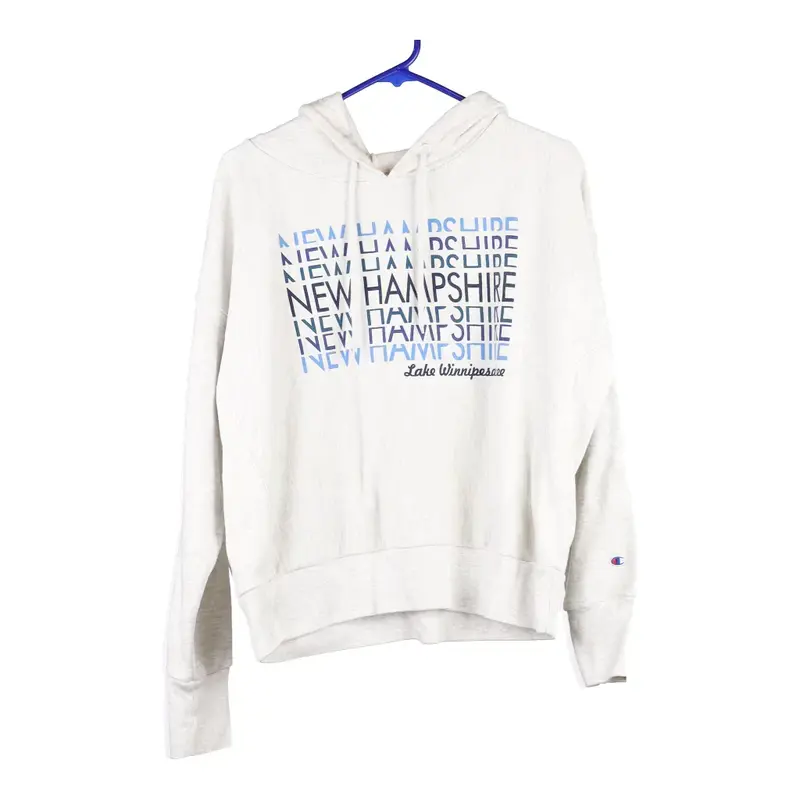 Lake Winnipesaukee, New Hampshire Champion Hoodie - Large White Cotton