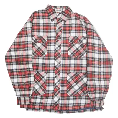 NORDIGA Lined Lumberjack Shirt Red Check Long Sleeve Mens M