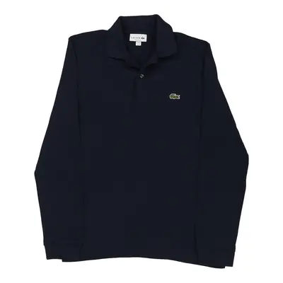 Lacoste Long Sleeve Polo Shirt - Small Navy Cotton