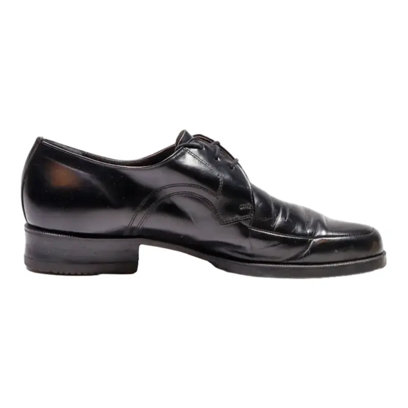 FRETZ  Derby Shoes Black Leather Mens UK 8