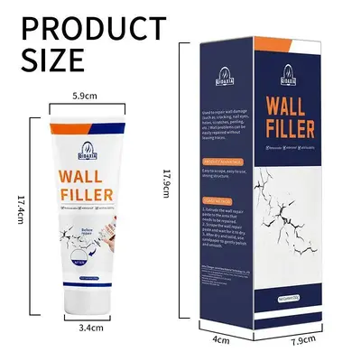 White Wall Repair Paste Quick 250g-Drying Long-Lasting Protection Mildew Prevention Crack Nail Hole Repair