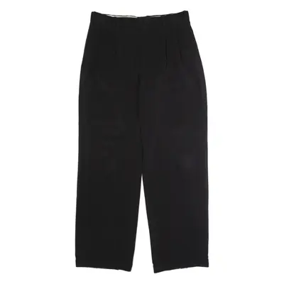 NEW STAR TAILOR Pleated Mens Trousers Black Regular Straight W32 L30