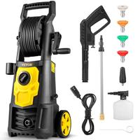 VEVOR Electric Pressure Washer, 2000 PSI, Max 1.76 GPM Power Washer w/ 30 ft Hose & Reel, 5 Quick Connect Nozzles, Foam Canno...