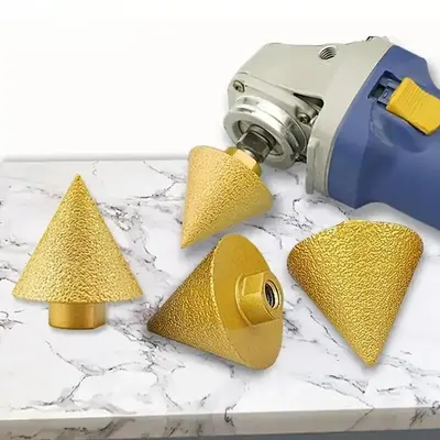 Diamond Grinding Wheel, M10 Threaded Tapered Drill Bit, Power Tool Accessories for Ceramic Tile Polishing & Chamfering, Diamo...