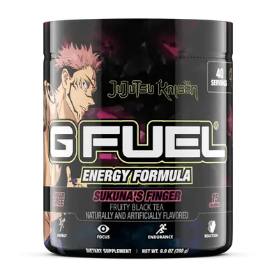 G FUEL x Jujutsu Kaisen Powdered Energy Formula Collection | Sukuna's Finger | Gojo's Domain Expansion | Yuji Itadori's Black...