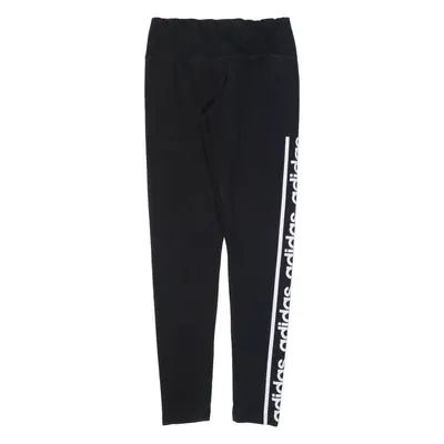 ADIDAS Womens Leggings Black Skinny S W24 L28