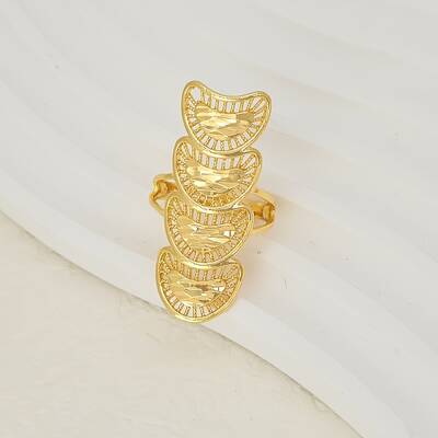 Elegant and Luxurious European Style Brass Cuff Rings for Women