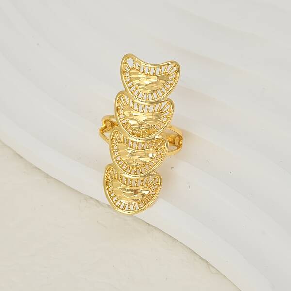 Elegant and Luxurious European Style Brass Cuff Rings for Women