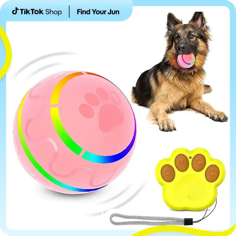 PetNilka Smart Interactive Dog Toy Ball – LED Motion Enrichment Play Ball for small, medium, and many large breeds, Recharg...