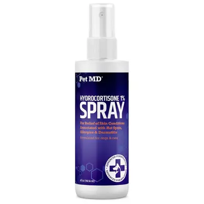 Pet MD Hydrocortisone Spray for Dogs, Cats, Horses - Itch Relief Spray & Hot Spot Treatment for Dogs, Irritated Dry Itchy Ski...