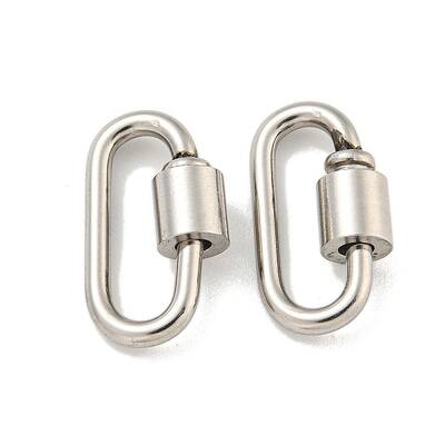 Non-Tarnish 304 Stainless Steel Screw Carabiner Lock Charms