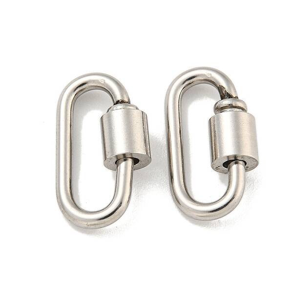 Non-Tarnish 304 Stainless Steel Screw Carabiner Lock Charms
