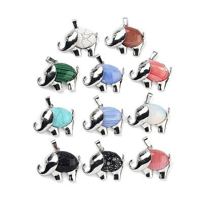 Natural Mixed Stone Pendants