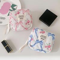 Flower Pattern Makeup Bag, 1 Count Portable Cosmetic Storage Bag, Zipper Makeup Organizer Pouch, Versatile Storage Bag for Tr...