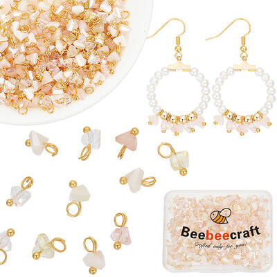 200Pcs Electroplate Glass Charms