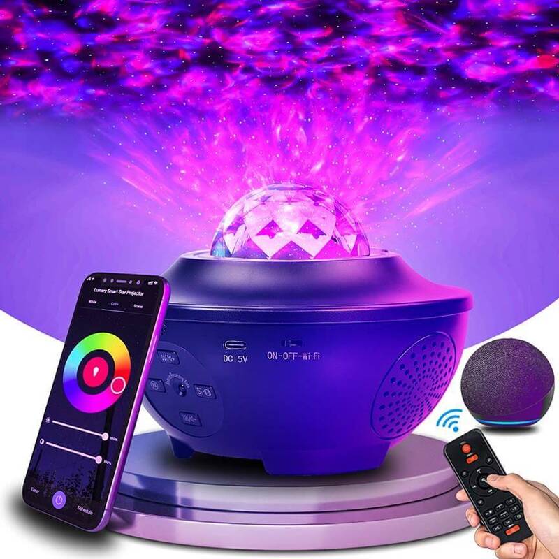 Lumary Smart Star Projector Night Light with Bluetooth Speaker