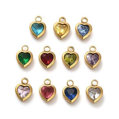 304 Stainless Steel Rhinestone Pendants