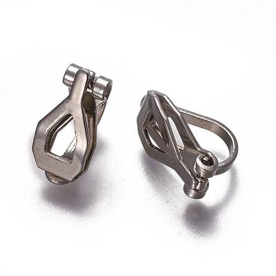 Brass Clip-on Earring Findings