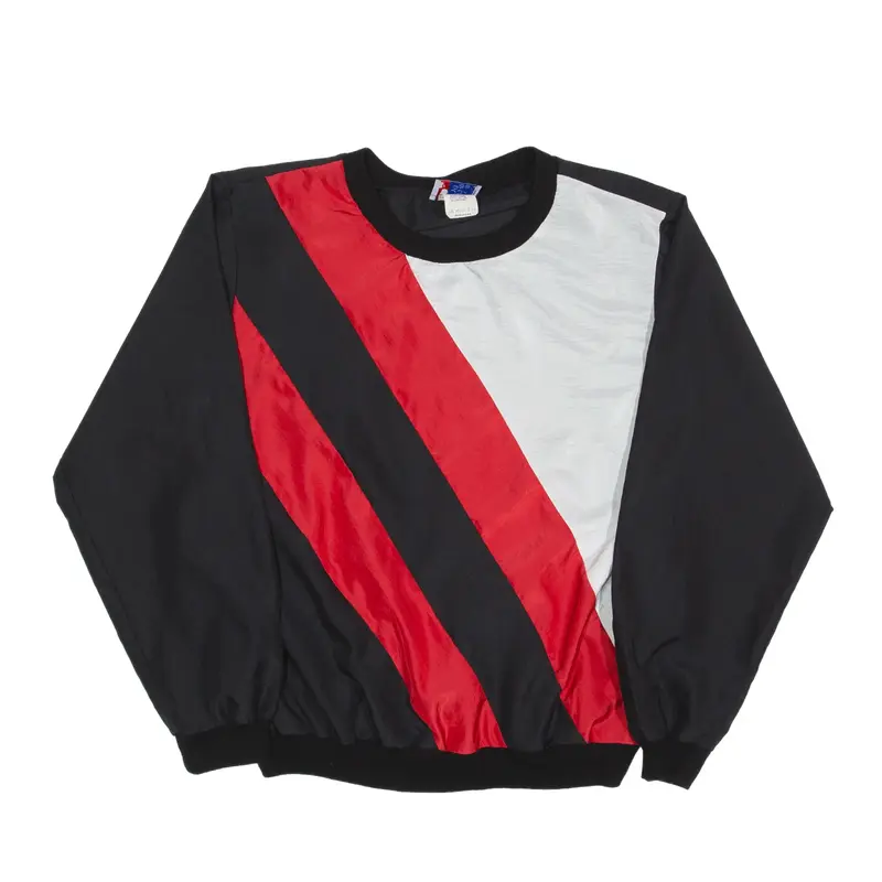 DAVID PEET Striped Sweatshirt Black Womens L