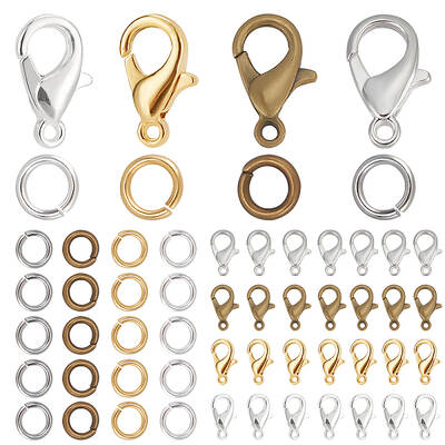 400Pcs 4 Colors Zinc Alloy Lobster Claw Clasps
