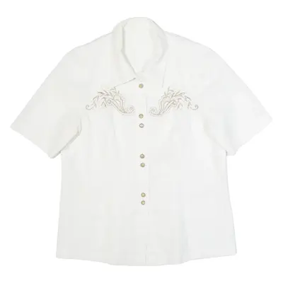 Womens Shirt White Collared S