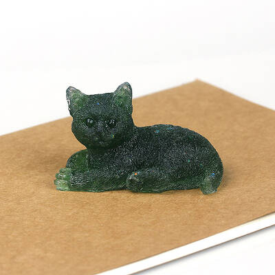 Natural Gemstone Cat Display Decorations
