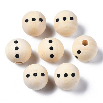 Unfinished Natural Wood European Beads