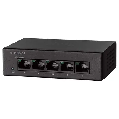 SF110D-05-UK Cisco Small Business 110 Series SF110D-05 5 x Ports 10/100Base-T Unmanaged Fast Ethernet Network Switch