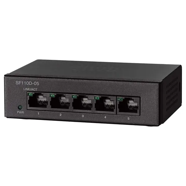 SF110D-05-UK Cisco Small Business 110 Series SF110D-05 5 x Ports 10/100Base-T Unmanaged Fast Ethernet Network Switch
