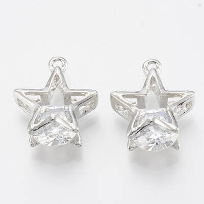 Alloy Cubic Zirconia Charms
