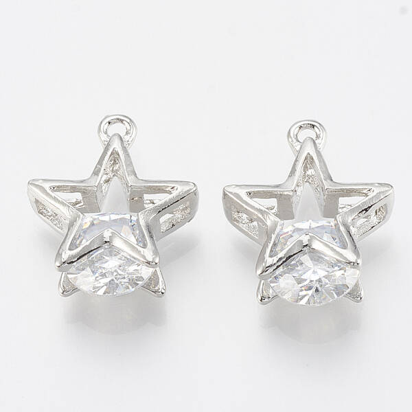Alloy Cubic Zirconia Charms