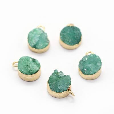 Natural Druzy Quartz Charms