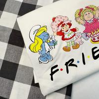 Friends Shirt, Cartoon Friends Nostalgia T-shirt, Smurf Village Strawberry Shortcake Shirt, Vintage 80s Cartoon Friends Shirt