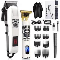 Largner Hair Clippers Men 6000 RPM Cordless Electric Shaver Machine Ceramic Blade 2000mAh/1200mAh Rechargeable Battery for Ad...