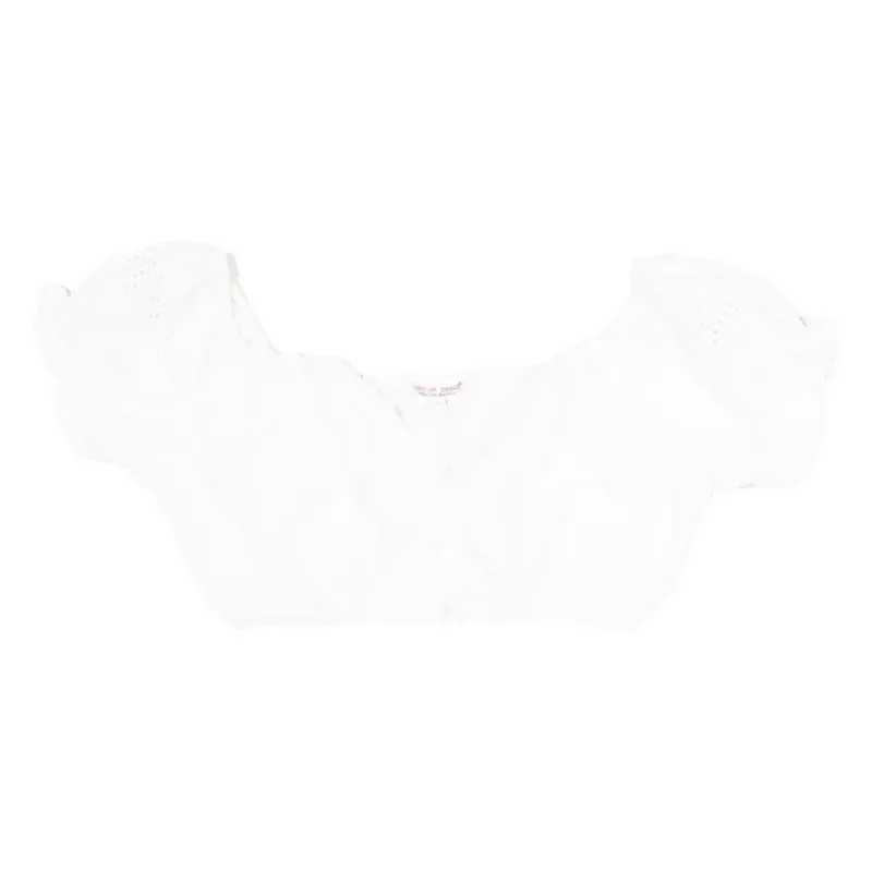 ORIGINAL STEINDL Womens Milkmaid Blouse White Puff Sleeve M