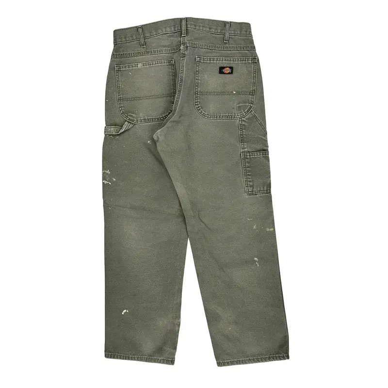 Dickies Carpenter Trousers - 34? Waist Grey Cotton