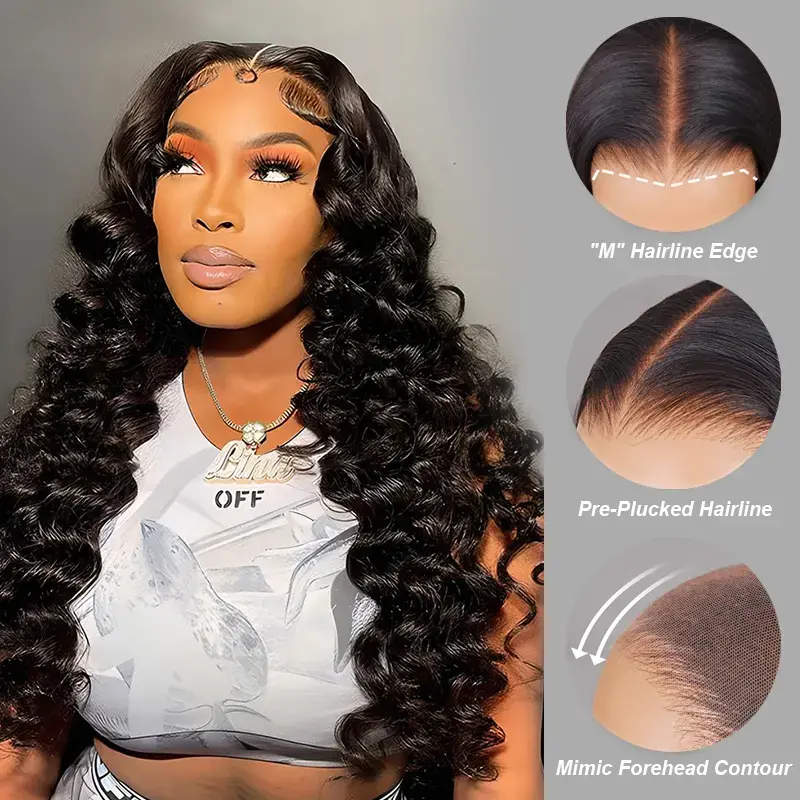 M-cap Loose Deep Wave 9x6 Wear Go Wig HD Lace Pre-Bleached Tiny Knots