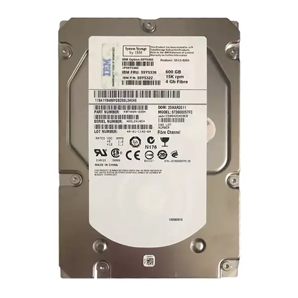 59Y5322 IBM 600GB 4Gb/s Fibre Channel 15000 3.5-inch Hard Drive
