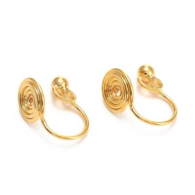 Brass Clip-on Earring Converters Findings