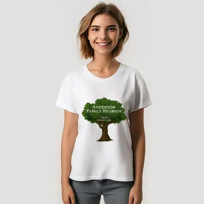 Green Tree Custom Family Reunion Souvenir TShirt